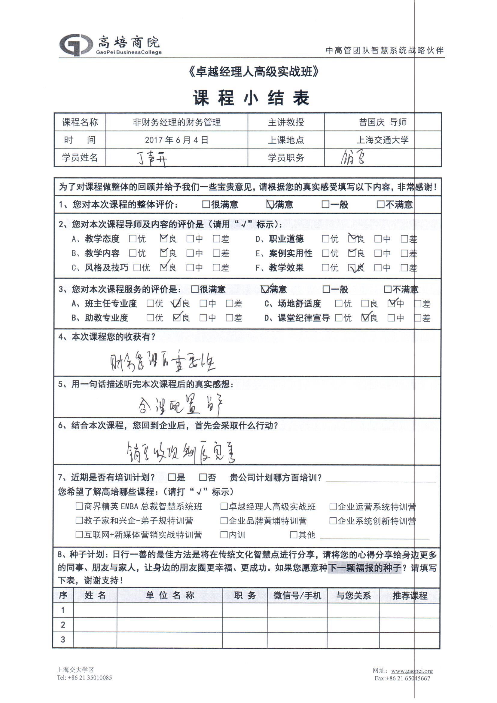 非財務經理的財務管理46