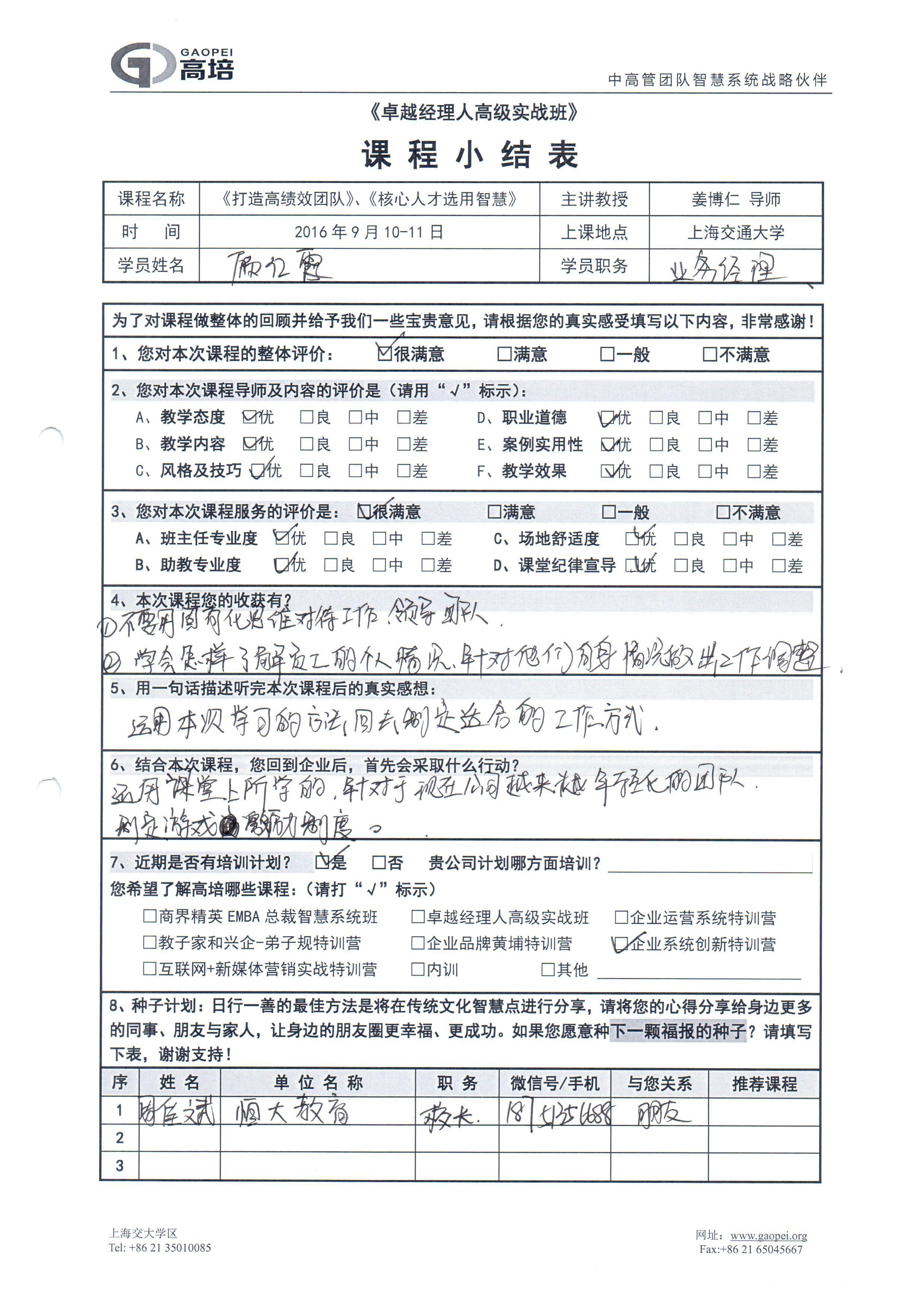 打造高績效團隊164