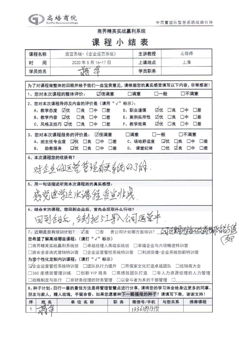 企業運營系統100