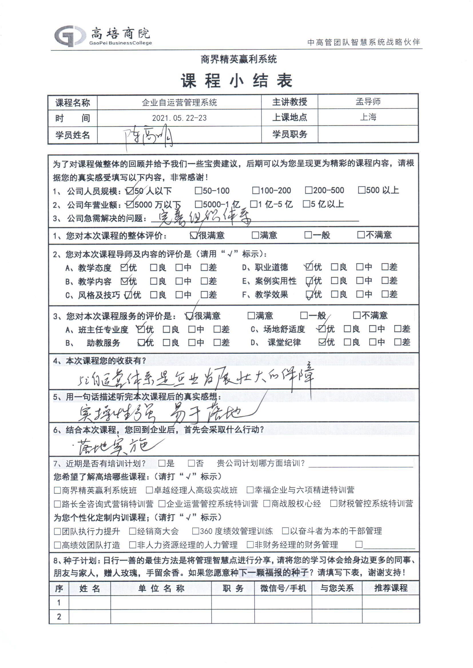 企業自運營管理系統110