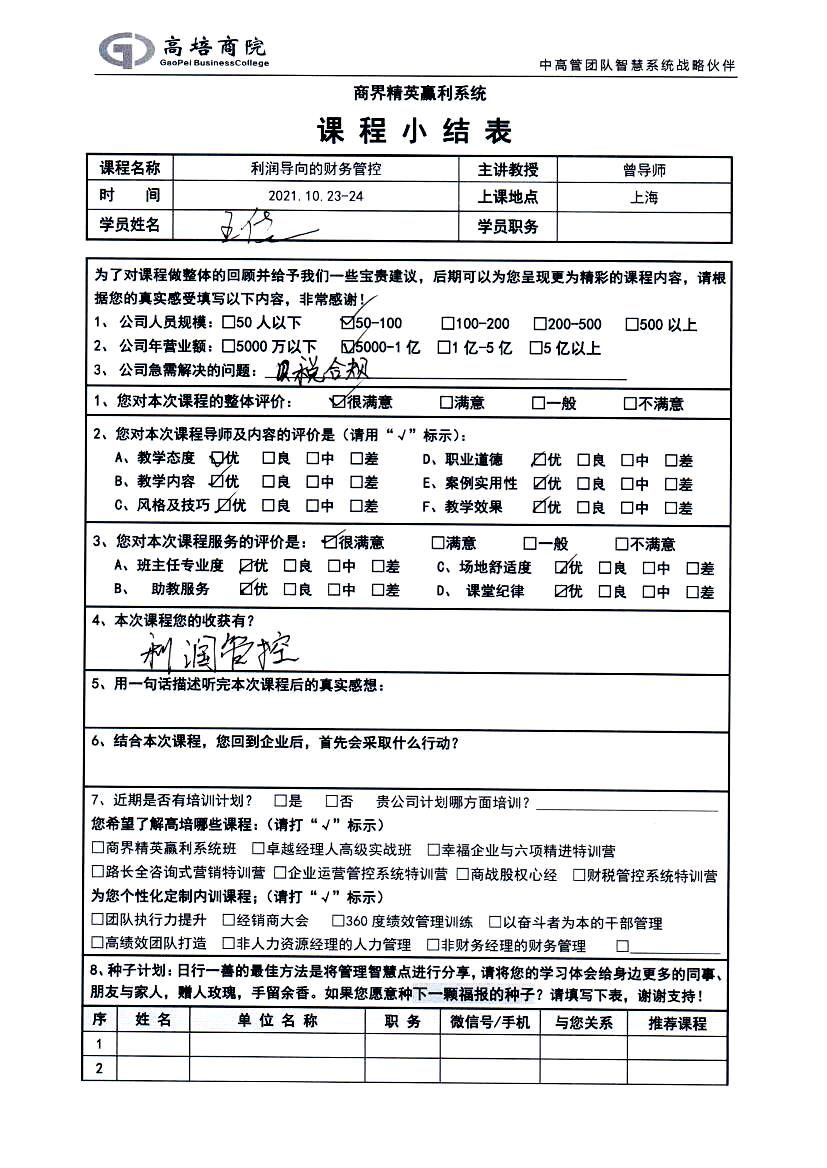 利潤(rùn)導(dǎo)向的財(cái)務(wù)管控110