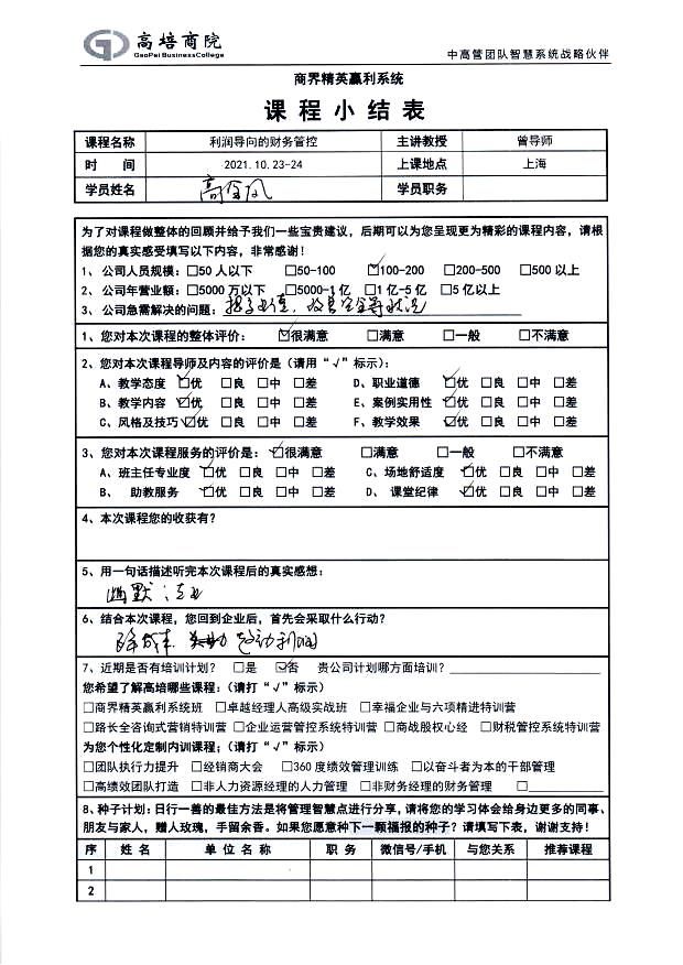 利潤導向的財務管控142